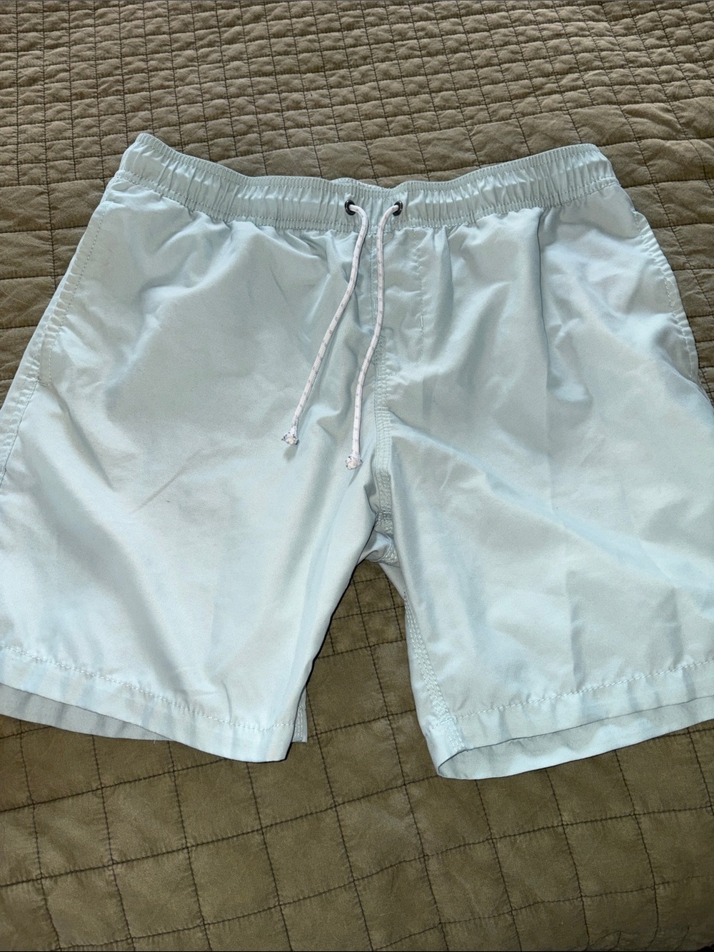 Billabong Pale Blue Men's Swim Trunks with Drawstring Waist